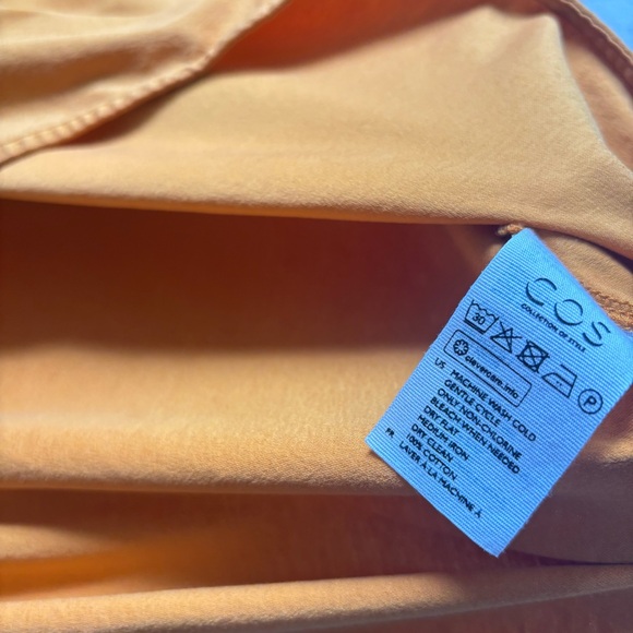 COS Oversized Short Sleeve Shirt Orange L | Minimal Modern - Picture 7 of 7